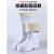 EVA白色卫生靴加绒食堂厨房工厂专用雨靴防滑耐油高筒棉水鞋 高度30cm左右白色牛筋底-不加棉 43