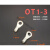 OT6-10冷压端子线耳鼻接线端子O型圆形铜鼻子连接器端子鼻 OT4-4(1000/包)