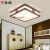 长裕新中式LED客厅灯正方形吸顶灯简约全铜实木灯具中国风餐厅灯