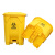 兰诗（LAUTEE）YJ-50 脚踏医疗垃圾桶 医疗垃圾桶医院诊所用废弃物收集桶 黄色50L