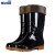 BGH-15劳保雨靴PVC防滑防水防刺靴子 中筒黑色-牛筋底-加绒39