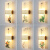 TAPNM新款中式壁灯卧室楼梯客厅现代简约创意led具墙画走廊过道床头灯 兰花三色变光-大号