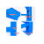 DLGYP重型仓储副货架 200×60×200=4层 400Kg/层 蓝色