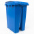 金诗洛 脚踏分类垃圾桶 蓝色20L可回收物 分类连体塑料环卫垃圾箱 KT-309