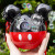 亚之杰玩具儿童泡泡机迪士尼相机挂绳自动电动声光送泡泡液米奇头款不漏液礼盒装生日国庆节礼物