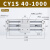 铸固 CY1S无杆气缸 磁偶式铝合金防尘密封硬质氧化缸体气泵用泵缸 CY1S40-1000 