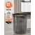 精工垃圾桶大容量厨房客厅卫生间厕所卧纸篓高颜值2 深空灰【大号15L】带压圈