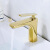 TIFICY 面盆黑金色浴室创意单孔冷热加长水龙头 白金矮款