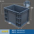 百金顿 EU周转箱 大号欧标物流箱过滤箱 加厚带盖子塑料物料盒工具收纳箱 400*300*280mm