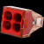 773-604整盒100只一分三接线端子电线快速接头分线连接器 红色