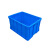 周转箱长方形中转运箱子带盖特大号工业胶箱筐收纳箱熟料输货架箱 575350箱640*430*360mm 蓝色