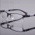 定制定制适用于电焊眼镜焊专用眼镜男防蓝光辐射半框平光镜 时尚枪色无度数眼镜【防蓝光】+ 镜盒镜布