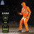 安大叔D763/C890反光雨衣裤套装3M视觉丽材料髙警示PVC防水涂层布 荧光橙 XXL