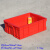 定制红色塑料周转箱长方形大号带盖收纳箱加厚工业储物盒不良品箱 56*41*19cm 红色无盖
