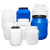 奕多美 方形塑料化工桶提环工业废液桶带盖发酵桶 50L蓝色（特厚款）YDM-HXP-HGT