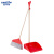 金诗洛 JZT-0033 商用塑料软毛扫把簸箕套装 红色（12套）