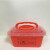 铸固 方形垃圾盒手提医疗垃圾桶废物收纳垃圾桶针头损伤性废物收纳筒卫生所锐器盒垃圾盒 方形手提3L红 x50