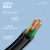  隆言 M12连接器5芯公头带线PLC传感器电缆防水阻燃航空插头线束A型弯头款0.5m LY-PC35C1