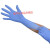 精选好货》定制化学实验一次性手套乳胶手套化学实验室pvc专用硅胶皮薄款橡胶工业纹绣 蓝紫色橡胶超高弹(100只盒装) S