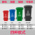 户外垃圾桶大号商用加厚带盖小区物业环卫分类桶240L升大容量厨房 80L加厚【蓝色】可回收物