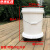 京洲实邦 户外酒店厨房环卫垃圾桶带滑轮塑料水桶 20L白色桶带轮子ZJ-1919