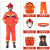 定制适用定制定制新式抢险救援服套装20款防护服消防战斗服五件套 护目镜(红色)