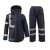 出极 冬季反光条棉大衣 建筑工程劳保服 公路养护环卫保暖棉服 一件价 藏蓝 衣+裤 XL