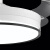 TCL吊扇灯 隐形 风扇灯饰 智能语音LED餐厅客厅卧室北欧灯饰灯具 36寸白黑-变频+变光-声控