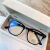 网红韩版防蓝光眼镜护眼男女潮平光镜手机眼镜框架 粉色框 眼镜350度镜盒+镜布