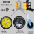 橡胶酒店物业保洁车轮子清洁车大后轮手推杂物车配件前轮 白云橡胶静 大后轮(卡簧款)