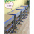 高端中小学生补习托管班辅导培训桌椅单人升降课桌椅双人厂家直销 单人单柱黄色方凳