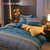 洁丽雅 grace 全棉斜纹四件套 简约床上用品北欧风双人被套200*230cm床单枕套 1.5/1.8米床 摩洛哥