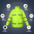 者也（ZYE）交通执勤骑行全身雨衣双杠反光荧光绿雨衣可定制LOGO 2XL码