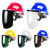 配安全帽式支架面屏面罩防护冲击头戴式焊帽电焊工专用烧氩弧焊接 单独透明屏一张