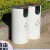 厂销不锈钢垃圾桶简约户外环分类商场收纳区小桶定制桶保带盖白色 黑色铁烤漆可回收物单桶/eb4/6d