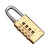 京势 挂锁 密码锁 黄铜密码挂锁行李箱防盗锁4轮密码（大号) 单位：把