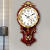 欧式时钟挂钟客厅家用大气卧室石英钟中式中国风创意时尚装饰钟表 深红色 填充规格二18
