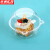 京洲实邦【草莓贴纸100个】一次性塑料透明蛋糕包装盒ZJ-0403