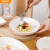 雅誠德（ARST）现代轻奢陶瓷米饭汤碗家用碗盘碟餐具组合新款高脚高颜值高温微波 2件套(8"碗1个+小汤勺1个)