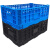 塑料折叠筐省空间蔬菜筐可套叠箩物流箱收纳式农业水果农业折叠箱 4614折叠箩-蓝色