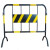 铁马护栏公路市政施工移动式围挡道路临时隔离栏杆工程安全防护警示路障 【5.5斤重】黑底黄膜（带铁板）