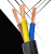 国标RVV设备电源线2 3 芯1 1.5 2.5 4 6 10平方铜芯电线电缆线 国标3芯4平方1米