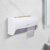 瑞沃（SVAVO）PL-151067白色 卫生间双卷厕纸盒双卷抽拉小卷纸盒免打孔壁挂纸巾架 酒店商用浴室厕纸盒 