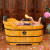 川池（CC） 实木泡澡桶木桶浴桶香柏木沐浴桶洗澡家用 1.4米标配五件套
