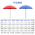 蓓尔蓝 JXA0120 户外遮阳伞 双层遮阳伞大型广告雨伞 红色3米三层伞架双层银胶涂层