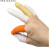 一次性乳胶工业手指套劳保美容美甲无尘净化电子橡胶手指套 橙色防滑 中码100个/包