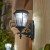 爱登斯 太阳能壁灯室外庭院灯别墅家用露台灯防水LED户外壁灯 平头弯六角壁灯/太阳能，8寸1.2W/黑色/双色光