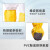 防化鞋套防耐酸碱化学品 防滑防水PVC靴套危化品车间液体防护 黄色(10双) 均码