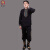 辉烈新疆民族衬衣维吾尔族男士舞蹈服套装广场舞演出服绣花上衣两 黑色上衣 单件 5XL