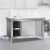 幸蕴 不锈钢工作台操作台面桌子带拉门商用专用烘焙台储物台加厚120*50*80cm双通